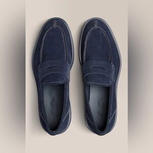 Good Man Shoes Good Man Brand Lexington Loafers In Navy Suede